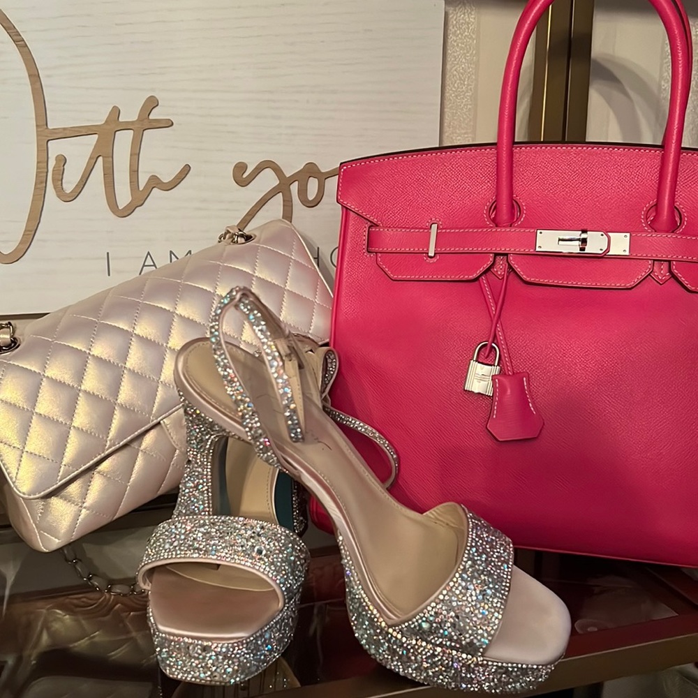 Betsey Johnson Champagne Beth Platform Heels•Size 10•Great Condition